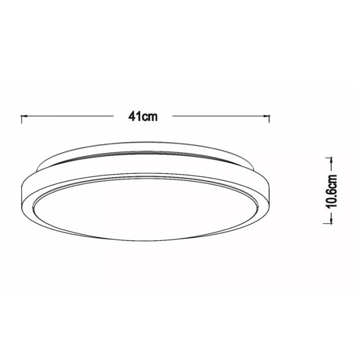 Sort loftlampe badeværelse modern, Dasher, 24W, 2700K LED, IP44