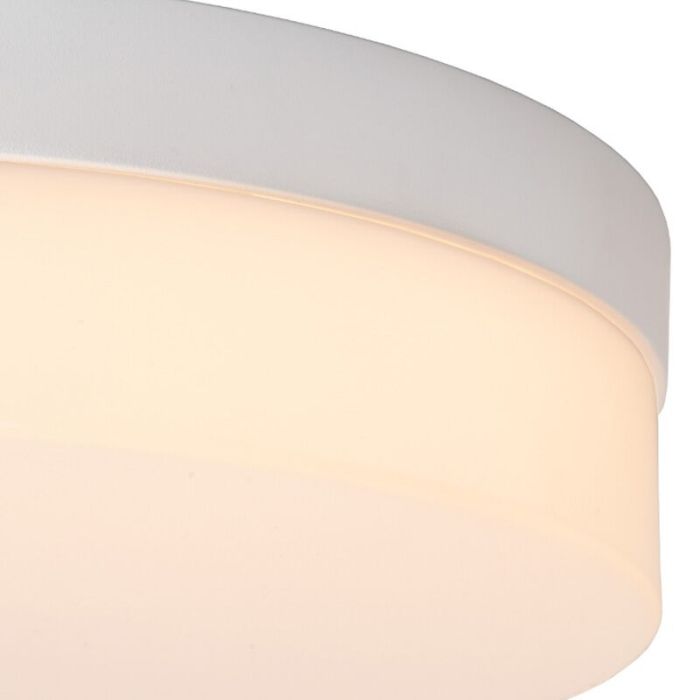 Hvid loftlampe badeværelse plast, Biskit, 12W, 2700K LED, IP44