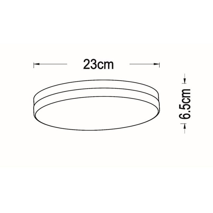 Hvid loftlampe badeværelse plast, Biskit, 12W, 2700K LED, IP44