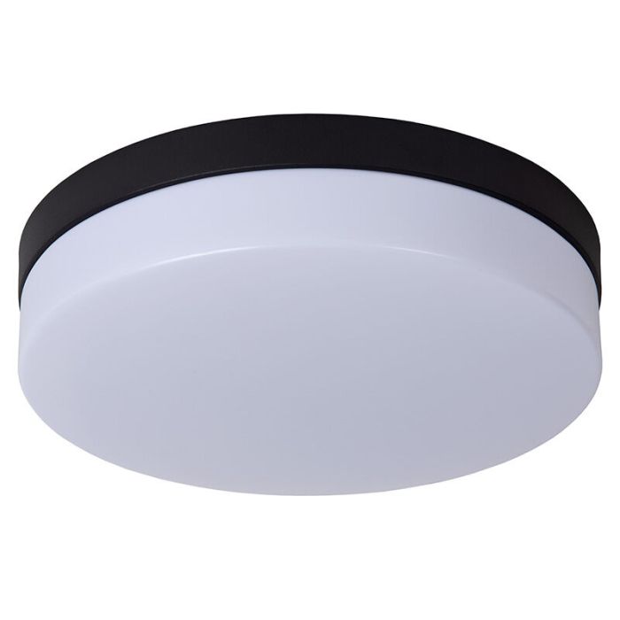 Sort loftlampe badeværelse plast, Biskit, 18W, 2700K LED, IP44