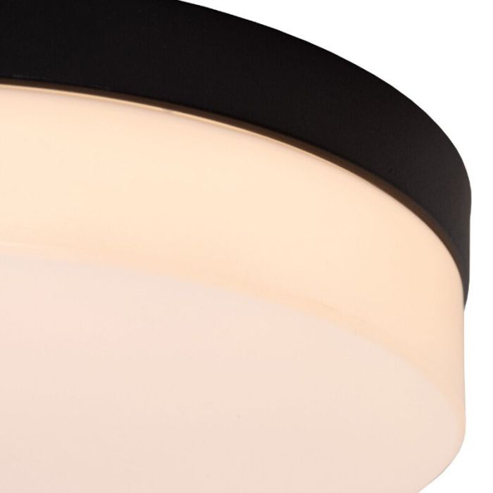 Sort loftlampe badeværelse plast, Biskit, 18W, 2700K LED, IP44
