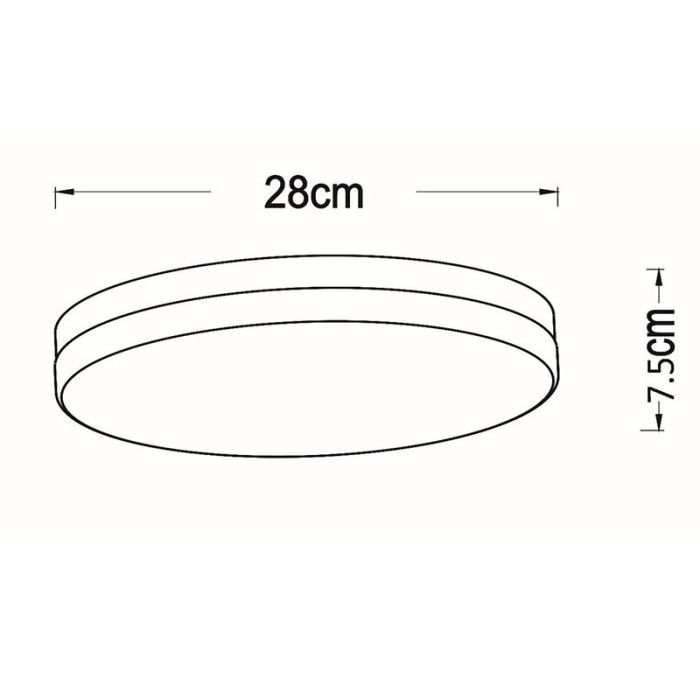 Sort loftlampe badeværelse plast, Biskit, 18W, 2700K LED, IP44