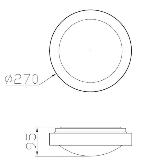 Hvid plafond aluminium, Fresh, IP44