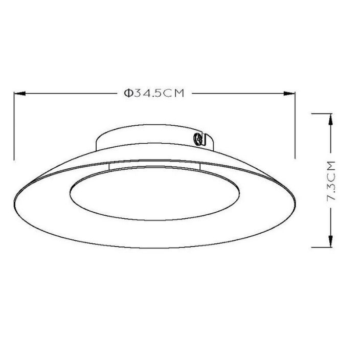 Sort plafond modern, Foskal, 12W, 2700K LED