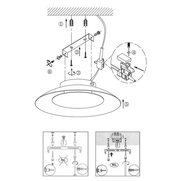 Sort plafond modern, Foskal, 12W, 2700K LED