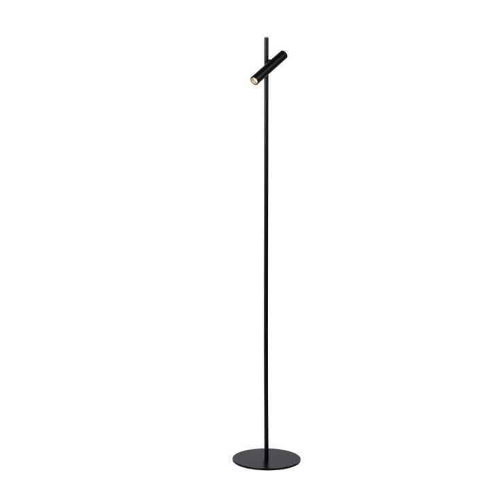 Sort læselampe gulv modern, Philon, 4,5W, 3000K LED, med beröringsdimmer