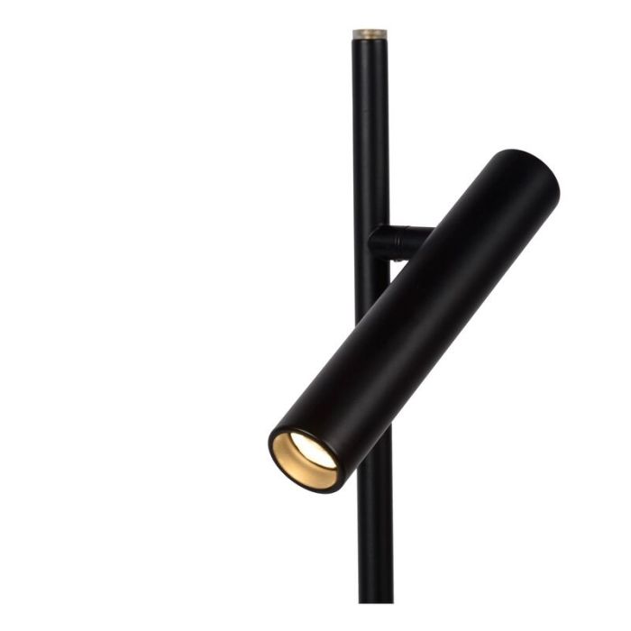 Sort læselampe gulv modern, Philon, 4,5W, 3000K LED, med beröringsdimmer