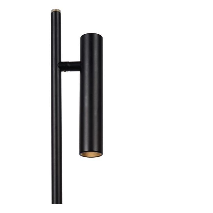 Sort læselampe gulv modern, Philon, 4,5W, 3000K LED, med beröringsdimmer
