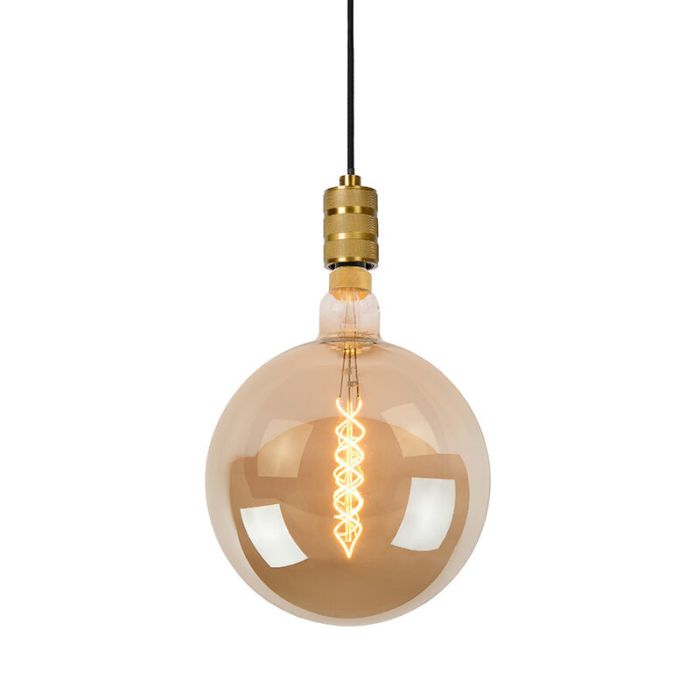 Guld pendel lampe spisebord klassisk, Jova