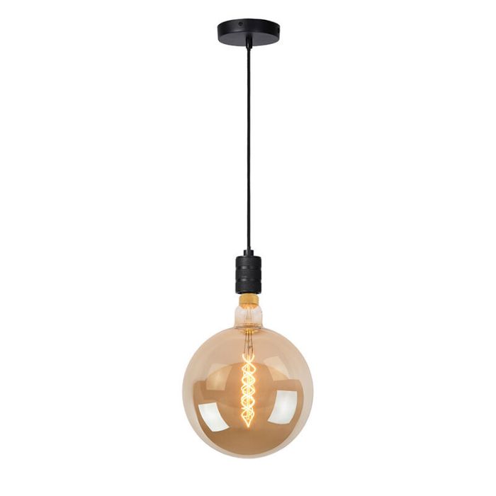 Sort pendel lampe spisebord klassisk, Jova