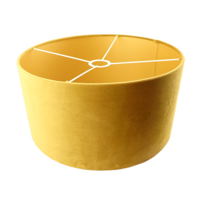 Modern velour lampeskærm gul, Milene