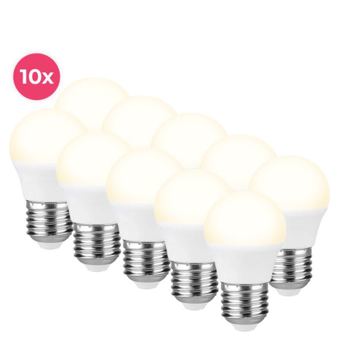 10-pak Horan E27 LED kuglelampe varm hvid, 4w