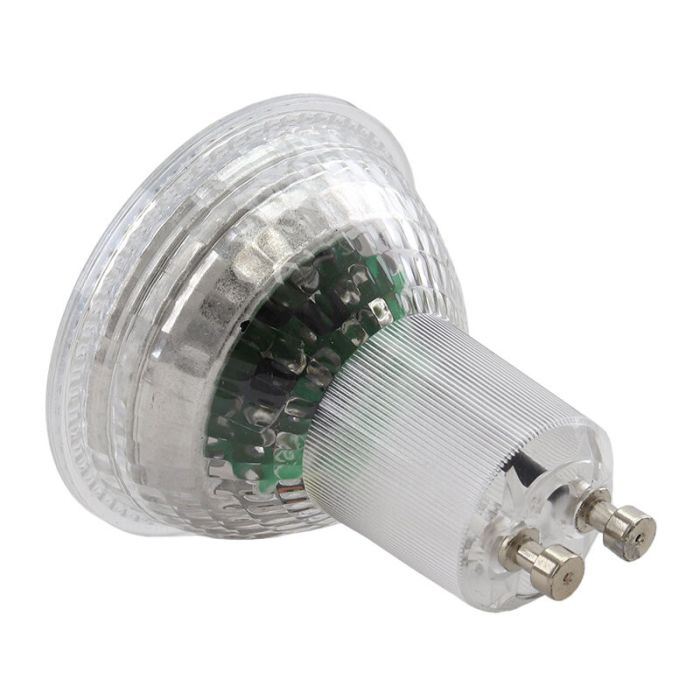 Dæmpbar gennemsigtig GU10 LED pære Antonie, 5w, varm hvid