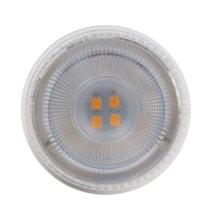 Dæmpbar gennemsigtig GU10 LED pære Antonie, 5w, varm hvid