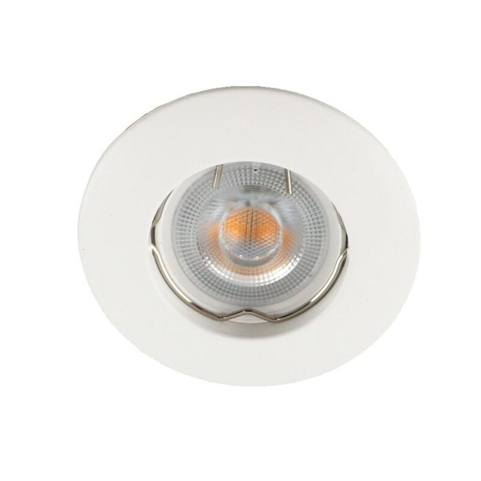 Hvid modern mini indbygningsspot aluminium, Rosi