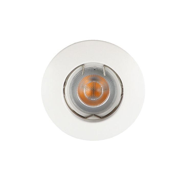 Hvid modern mini indbygningsspot aluminium, Rosi