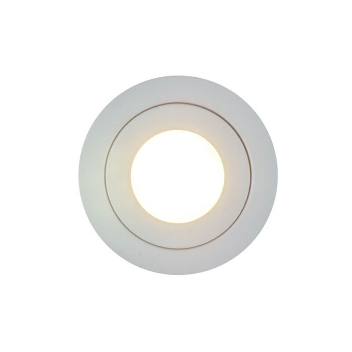 Hvid modern indbygningsspot badeværelse aluminium, Dorx, IP44
