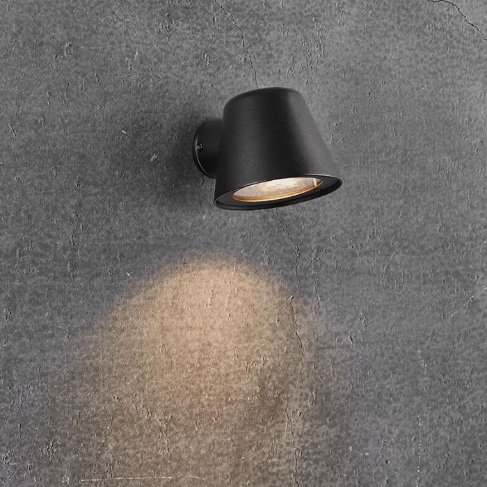 Sort udendørslampe modern, Aleria, IP44