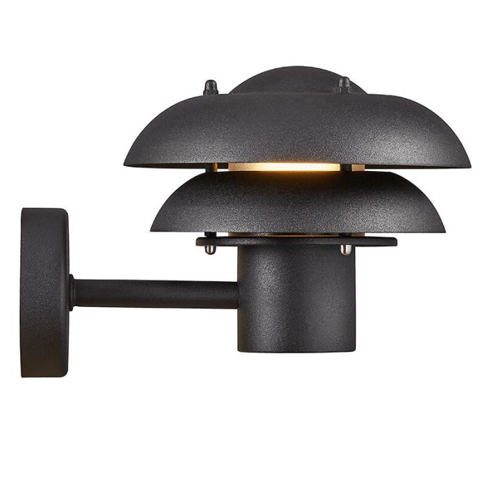 Sort udendørslampe modern, Kurnos, IP54