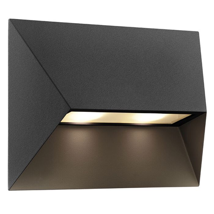 Sort udendørslampe modern, Pontio, IP54