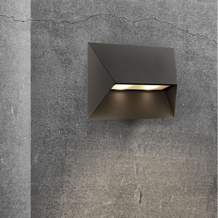 Sort udendørslampe modern, Pontio, IP54