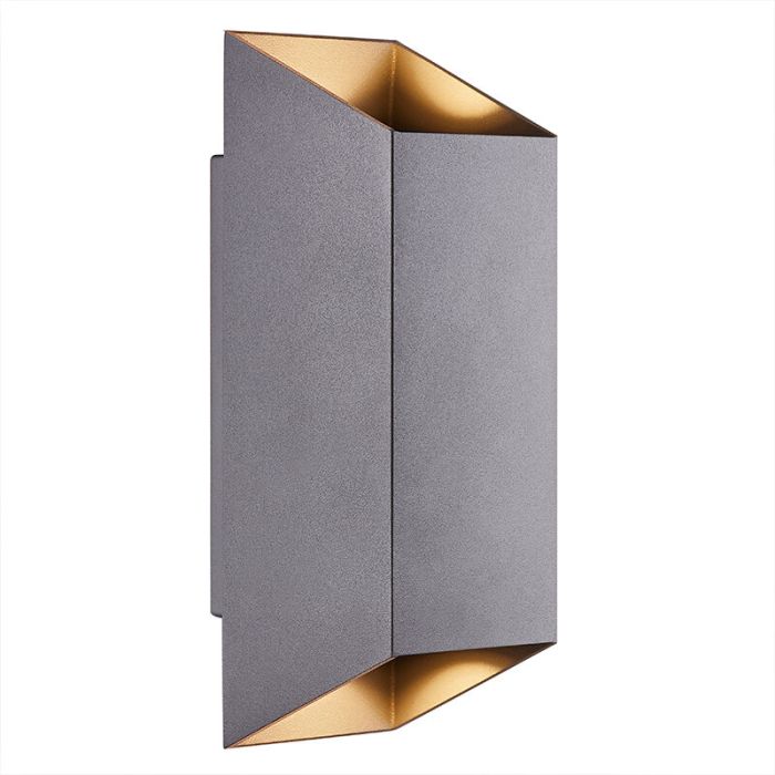 Antracit udendørslampe modern, Nico, IP54
