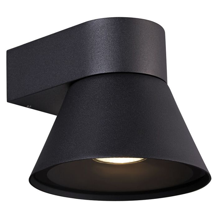 Sort udendørslampe modern, Kyklop, IP54