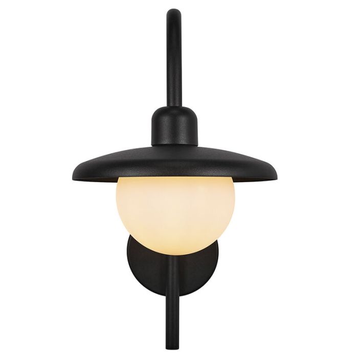 Sort udendørslampe klassisk, Berlo, IP44