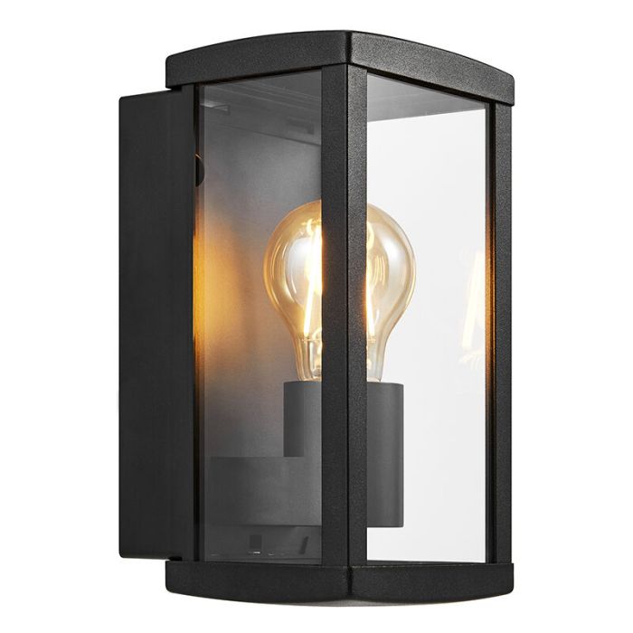 Sort udendørslampe modern, Luchy, IP44