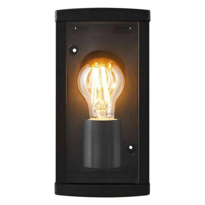 Sort udendørslampe modern, Luchy, IP44