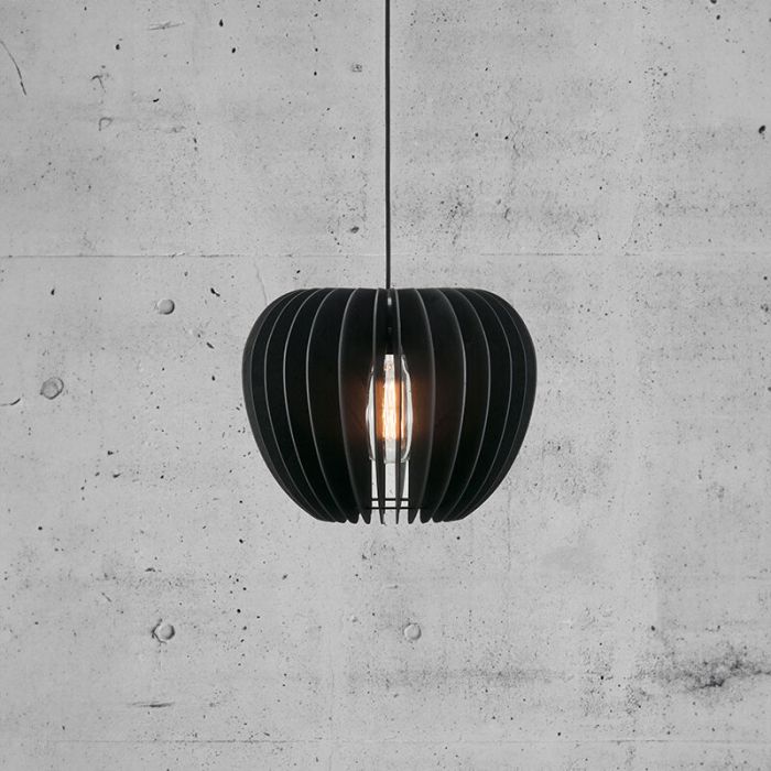 Sort pendler lampe træ, Tribeca