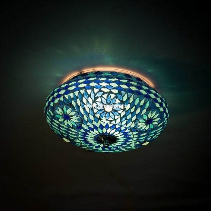 Blå orientalsk plafond mosaik, Mimoun