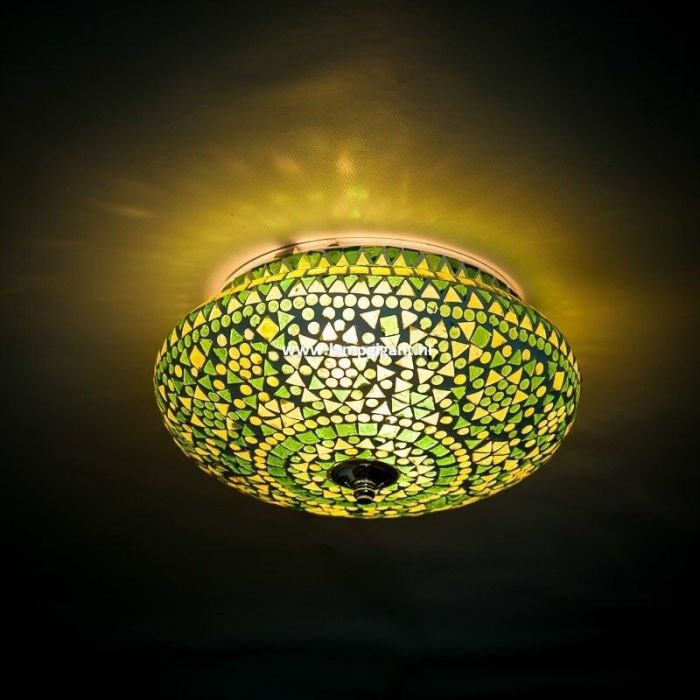 Grøn orientalsk plafond mosaik, Mimoun