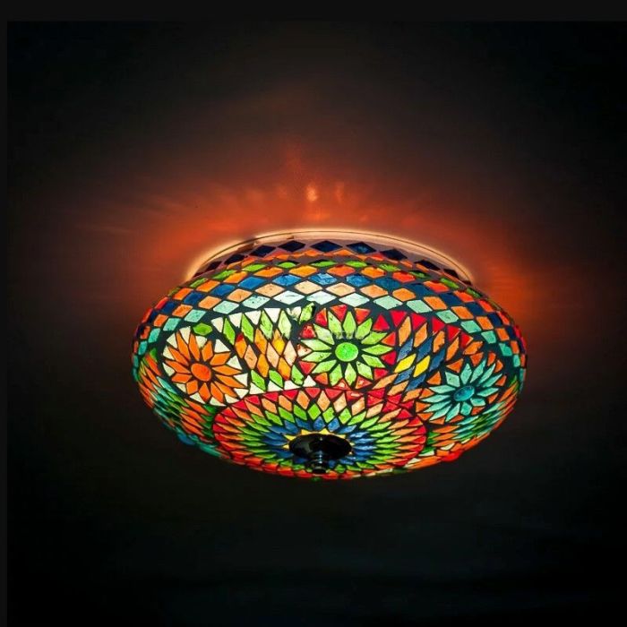 Multi-Farvet orientalsk plafond mosaik, Mimoun