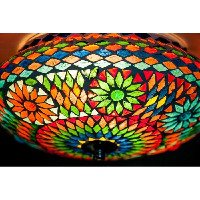 Multi-Farvet orientalsk plafond mosaik, Mimoun