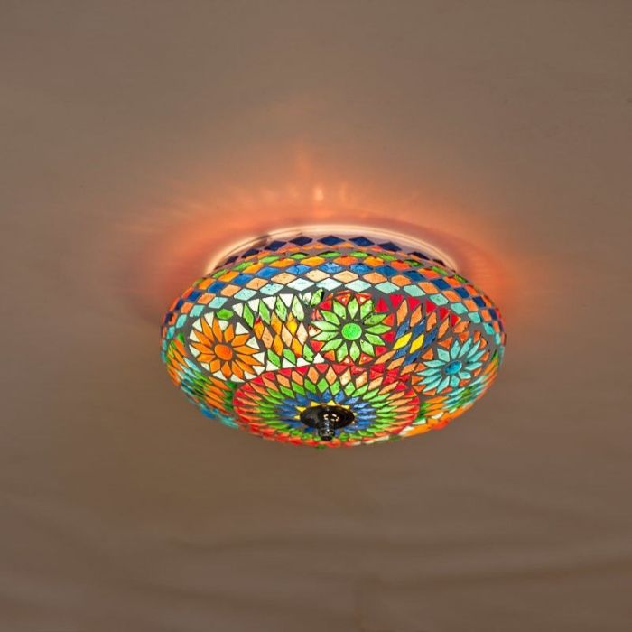 Multi-Farvet orientalsk plafond mosaik, Mimoun