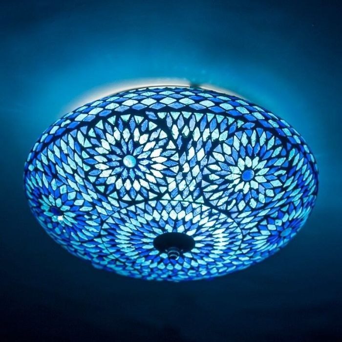 Blå orientalsk plafond mosaik, Louay