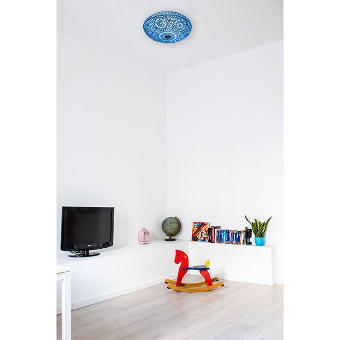 Blå orientalsk plafond mosaik, Louay