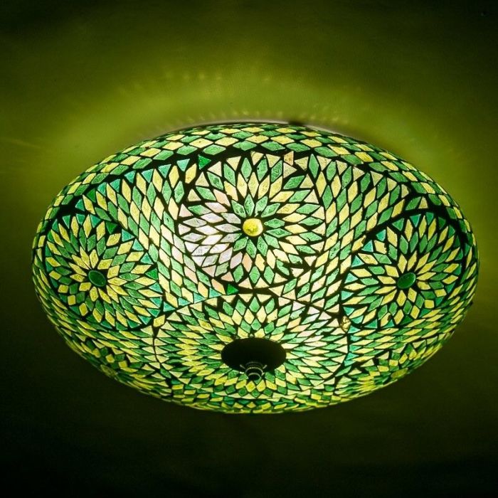 Grøn orientalsk plafond mosaik, Louay