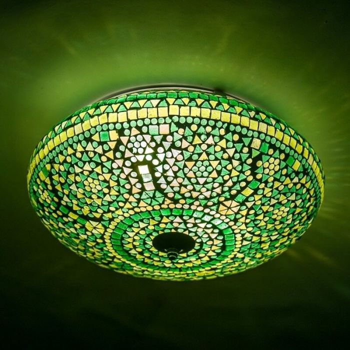 Grøn orientalsk plafond mosaik, Louay