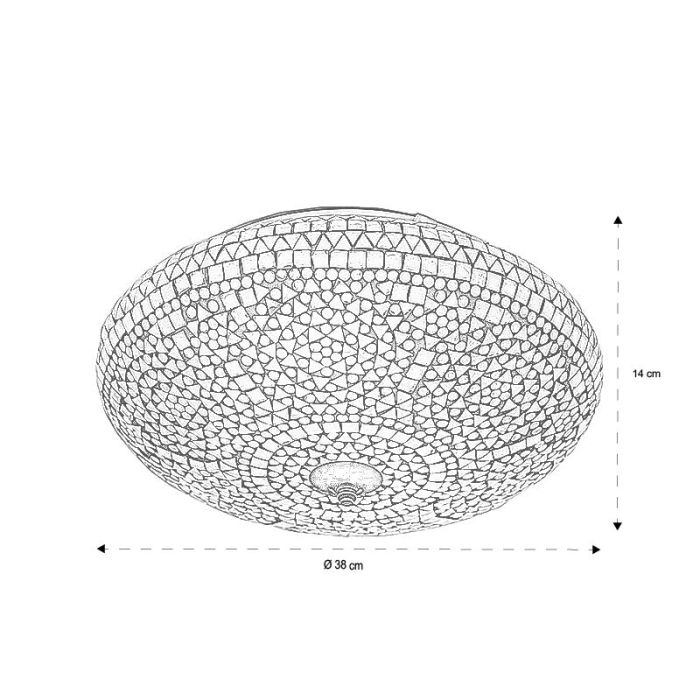Gennemsigtig orientalsk plafond mosaik, Louay