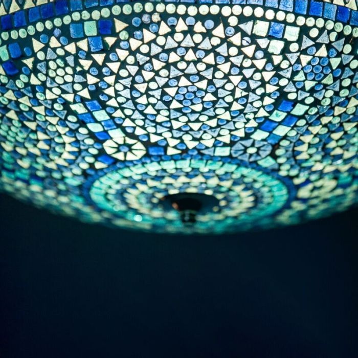 Blå orientalsk plafond mosaik, Annas