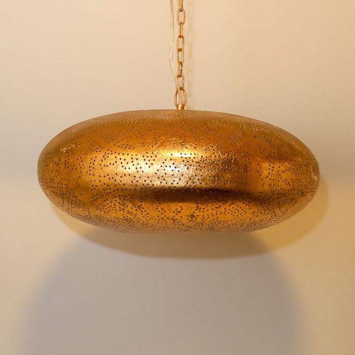 Guld orientalsk pendler lampe filigran, Zina