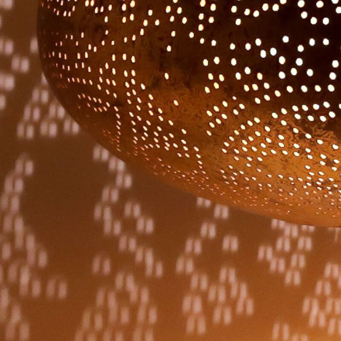 Guld orientalsk pendler lampe filigran, Zina