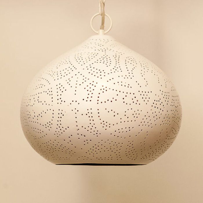 Hvid orientalsk pendler lampe metal, Noah
