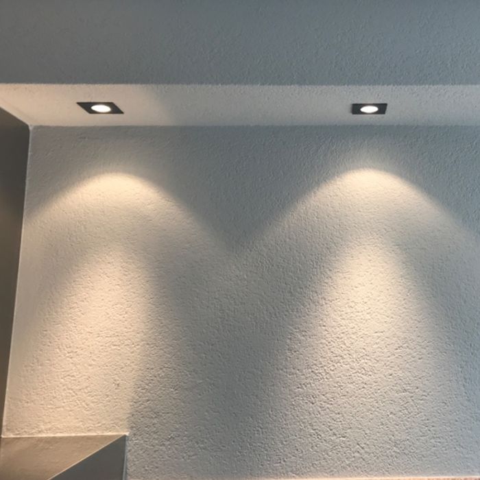 Aluminium indbygningsspot sort, Onno