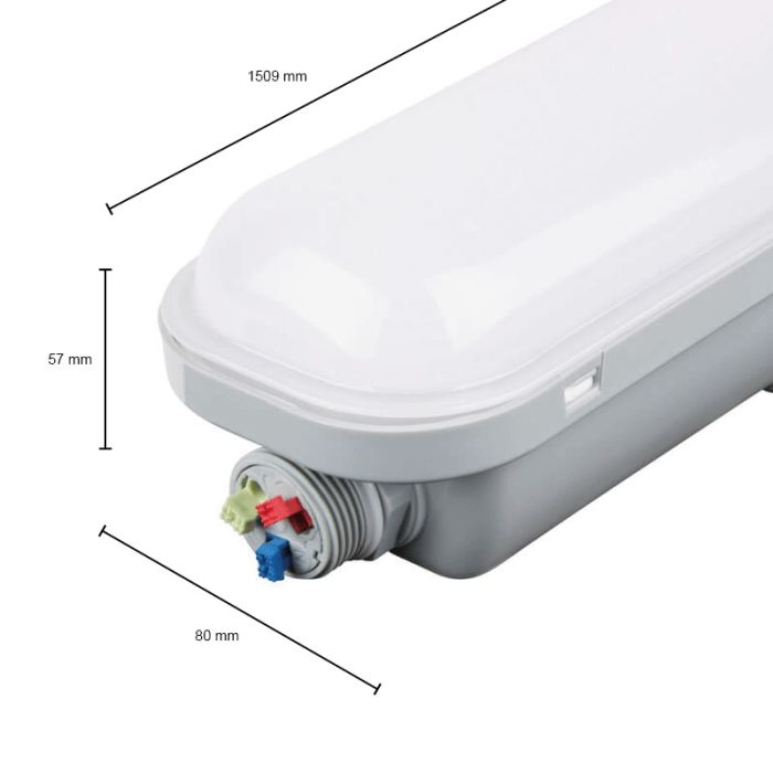 Hvid LED lysliste, Tribun, 50W, 4000K LED, IP65