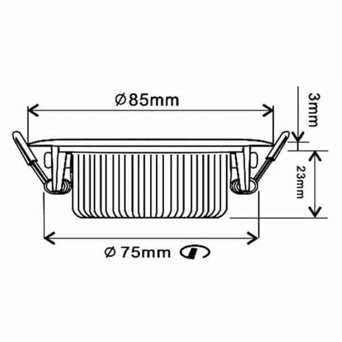 Hvid indbygningsspot aluminium, Wimke, 5W, 2700K LED, IP44