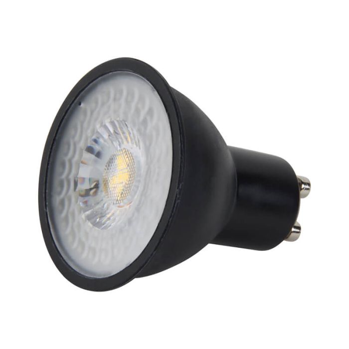Dimmbare GU10 LED lampe Antonie, sort, 3W, 4000K