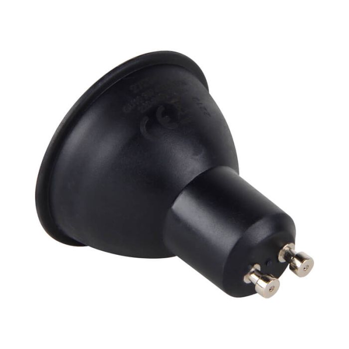 Dimmbare GU10 LED lampe Antonie, sort, 3W, 4000K